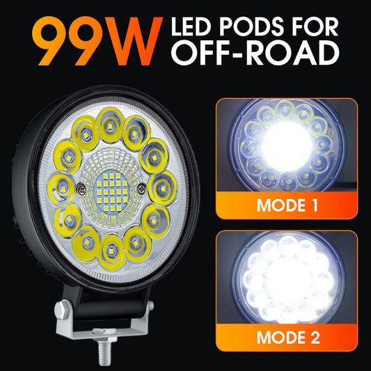 📢Dernier jour de soldes⏰🔦 Projecteur LED 4 Pouces 99W pour Off-Road📍999 perles LED📍