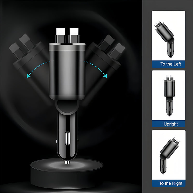 Car Fast Charger with Starry Sky Ambient Lighting