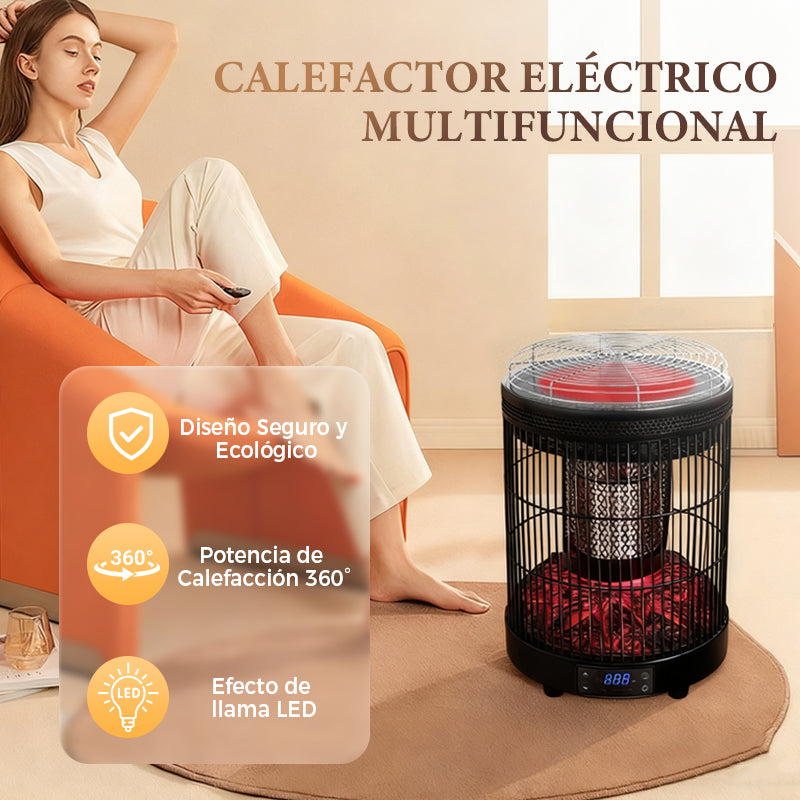 Chauffage électrique multifonctionnel à commande vocale pour usage intérieur