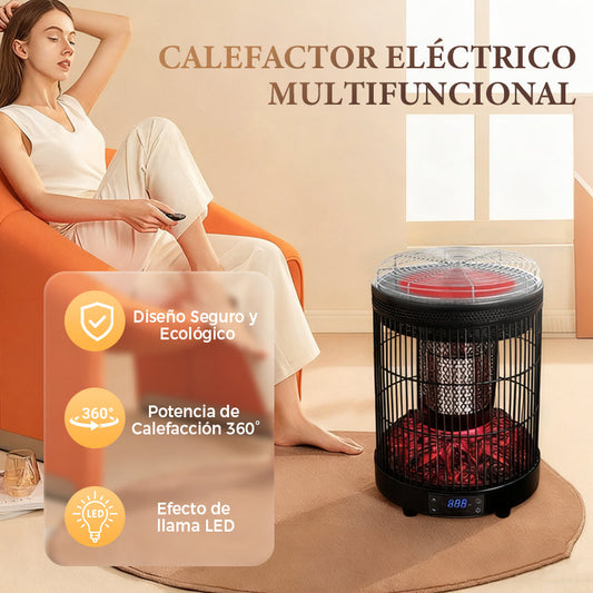 Chauffage électrique multifonctionnel à commande vocale pour usage intérieur