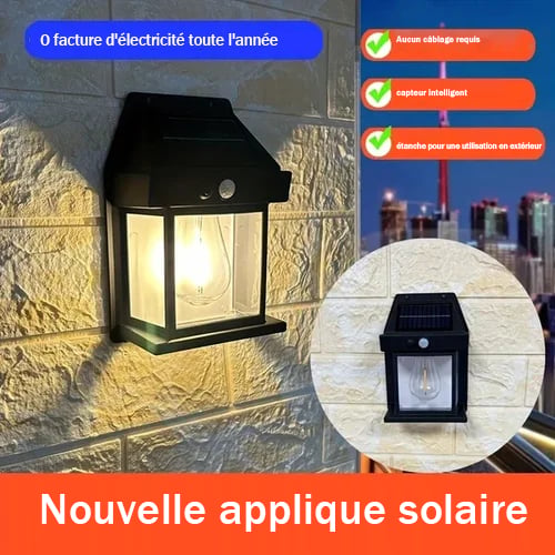 🔥VENTE LIMITÉE 50 % DE RÉDUCTION🔥Applique murale solaire à détecteur de mouvement en tungstène
