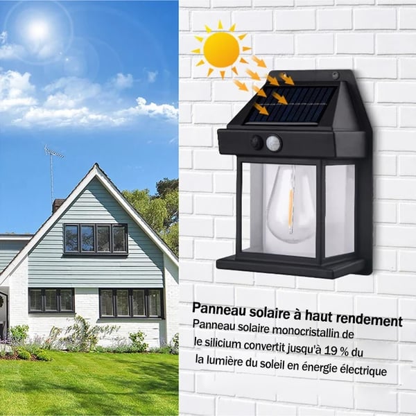 🔥VENTE LIMITÉE 50 % DE RÉDUCTION🔥Applique murale solaire à détecteur de mouvement en tungstène