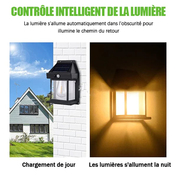 🔥VENTE LIMITÉE 50 % DE RÉDUCTION🔥Applique murale solaire à détecteur de mouvement en tungstène